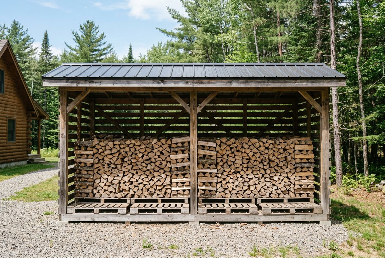 Как хранить дрова на участке в Дорохове