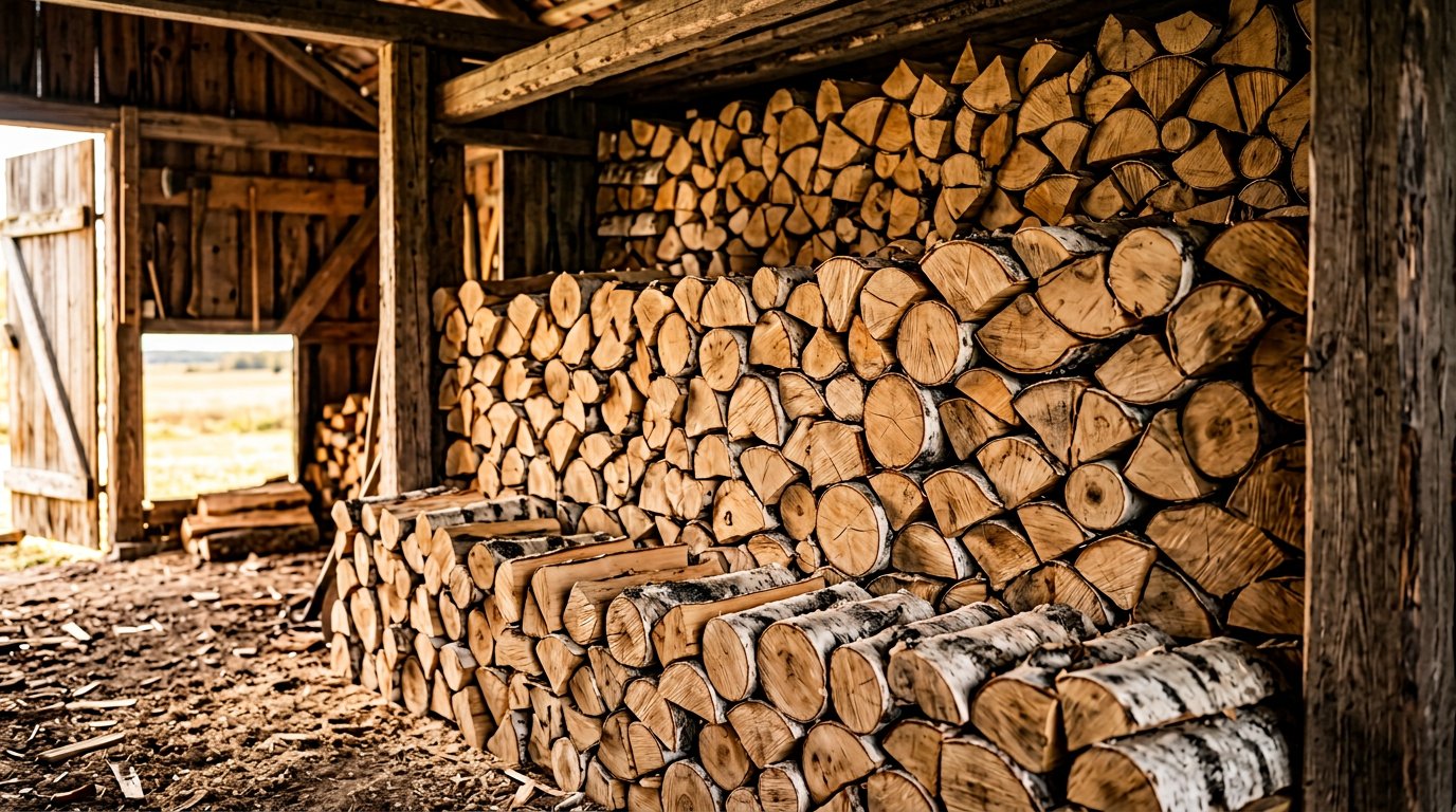 Ровные ряды складочного Кубометра в Дорохове